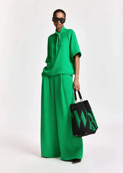 ESSENTIEL - KASSIE SHIRT NECK TIE GREEN