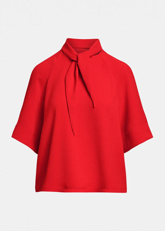 KASSIE SHIRT NECK TIE RED