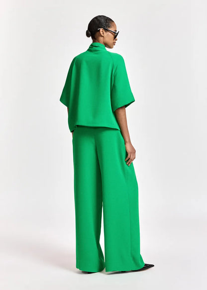 ESSENTIEL - KELSEA PANTS WIDE GREEN