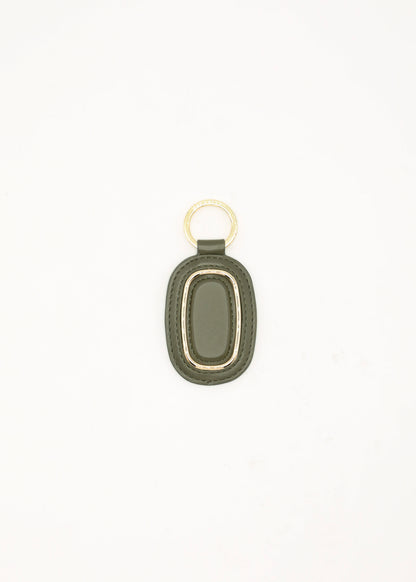 Octogony keychain in olive