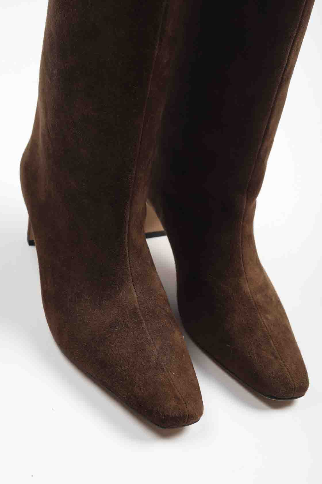 LOLA CRUZ - SUEDE BOOTS BROWN