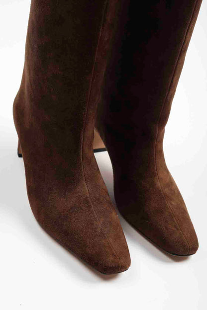 LOLA CRUZ - SUEDE BOOTS BROWN