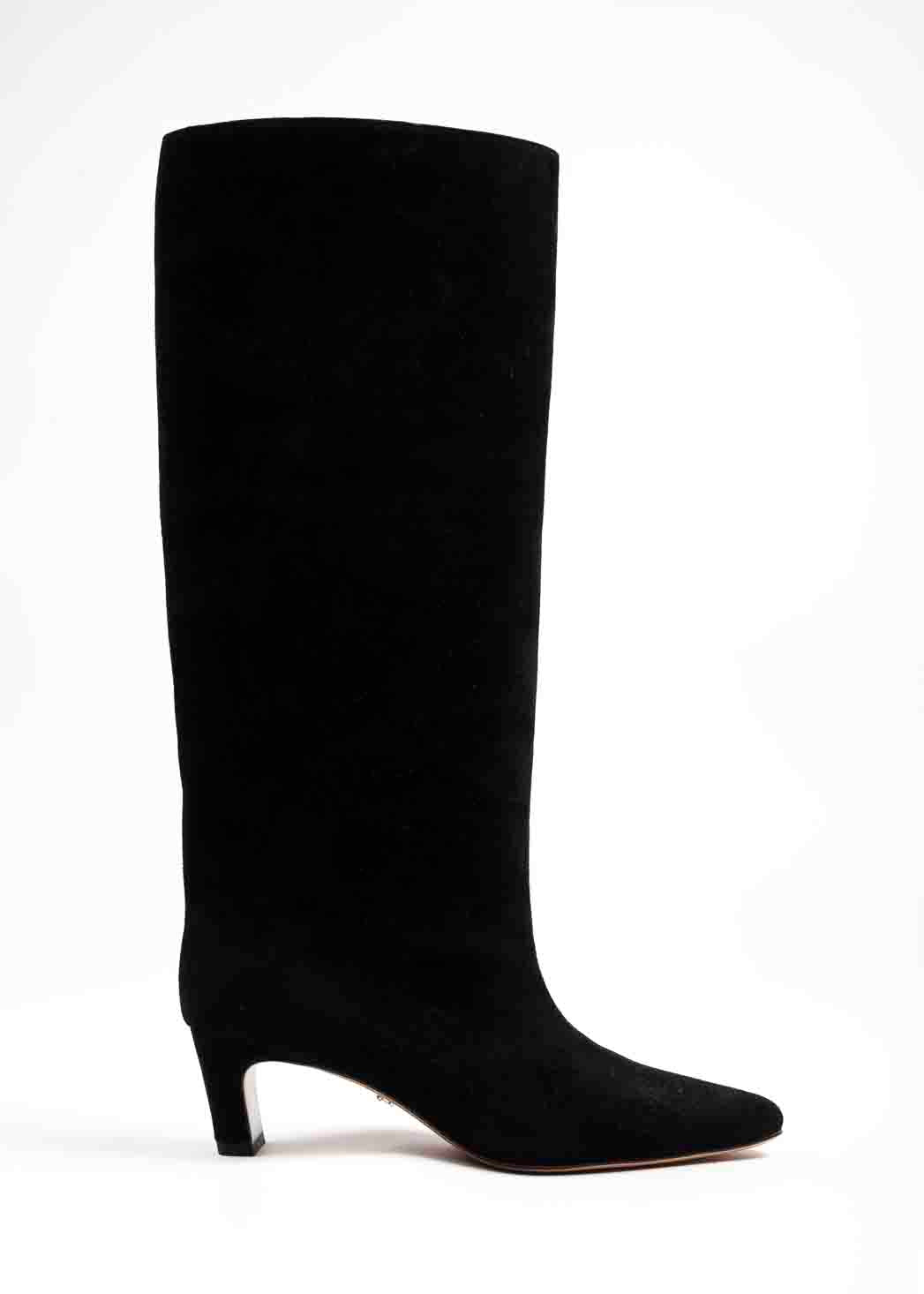 LOLA CRUZ - SUEDE BOOTS BLACK