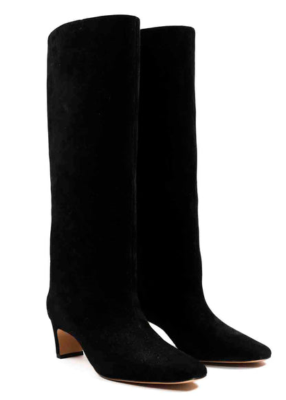 LOLA CRUZ - SUEDE BOOTS BLACK