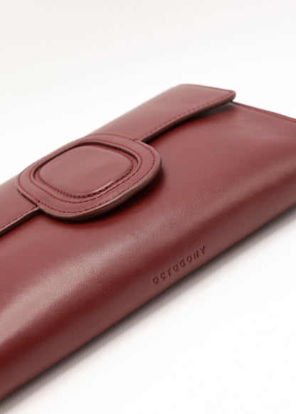 OCTOGONY - BURGUNDY LEATHER POUCH