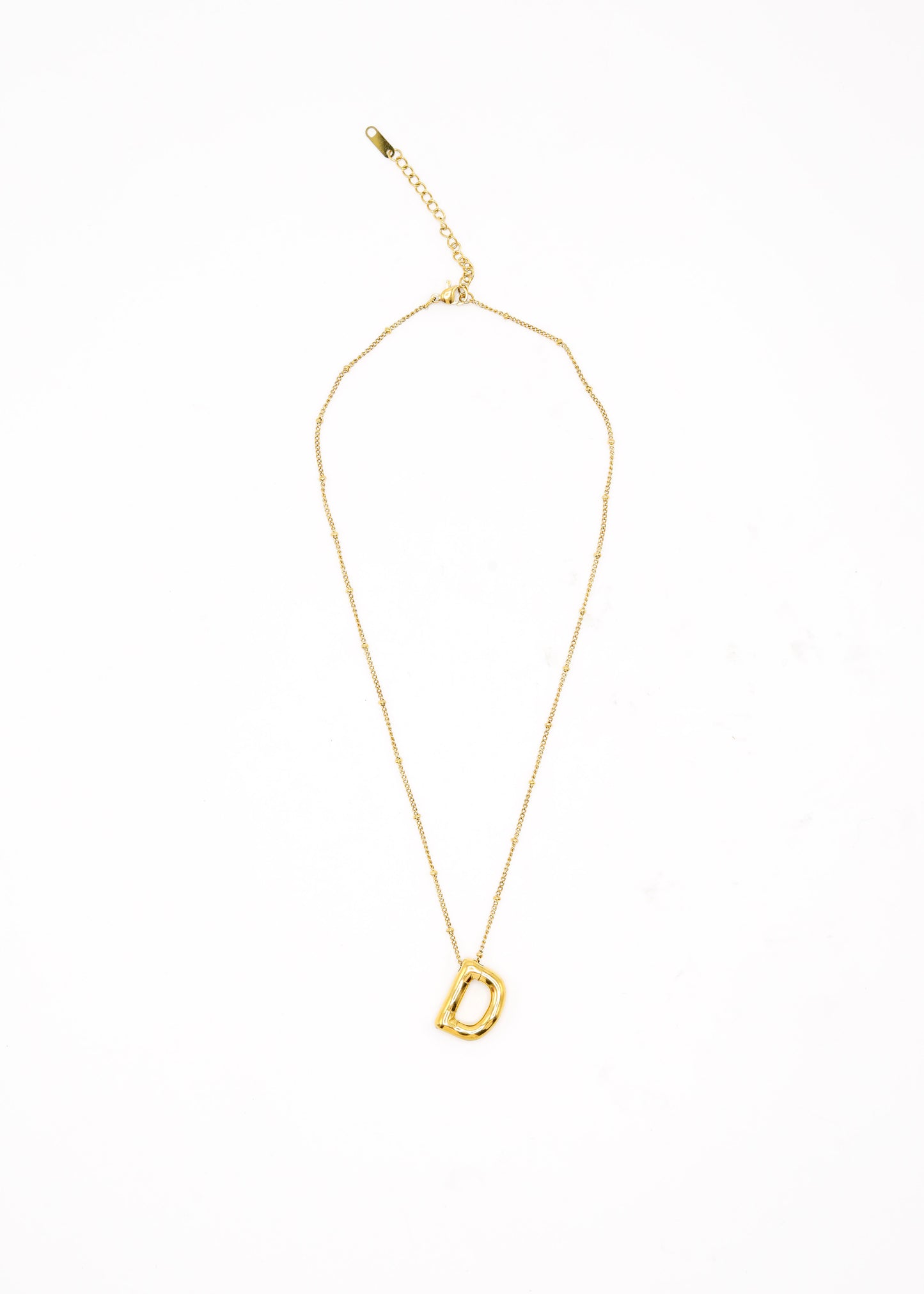 ATELIER CHAR.M - BUBBLE LETTER NECKLACE GOLD