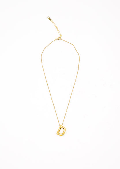 ATELIER CHAR.M - BUBBLE LETTER NECKLACE GOLD