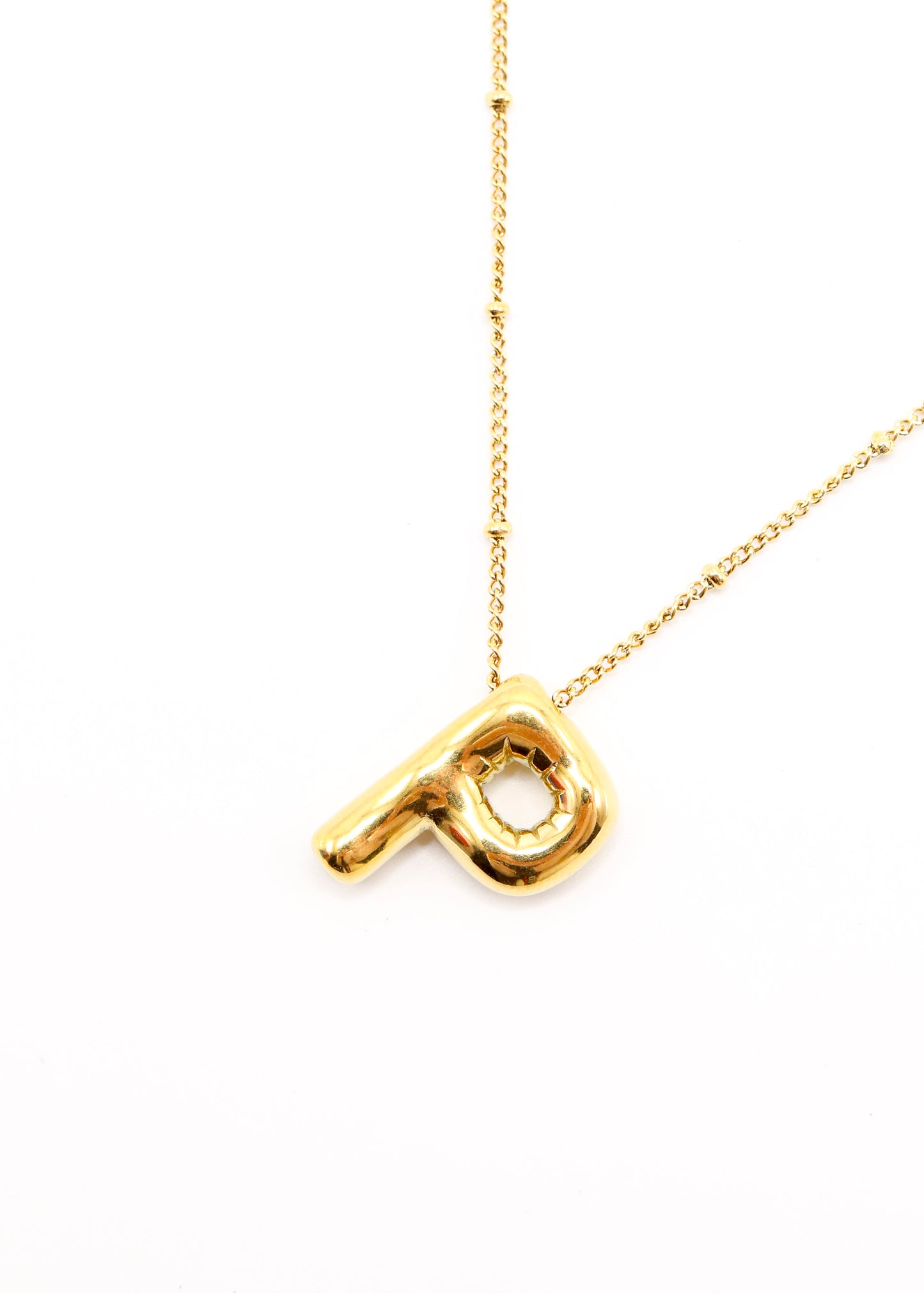 ATELIER CHAR.M - BUBBLE LETTER NECKLACE GOLD