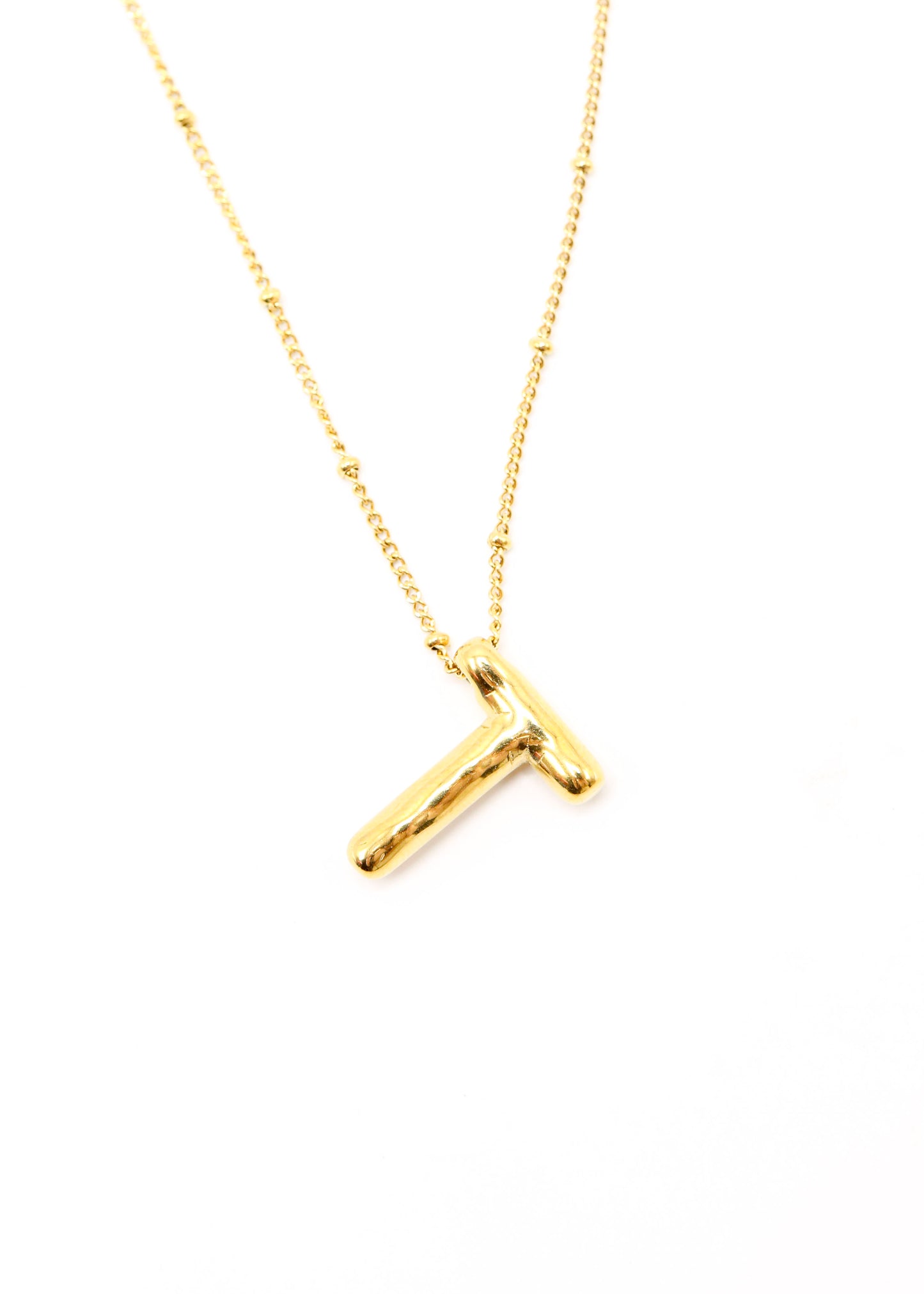 ATELIER CHAR.M - BUBBLE LETTER NECKLACE GOLD