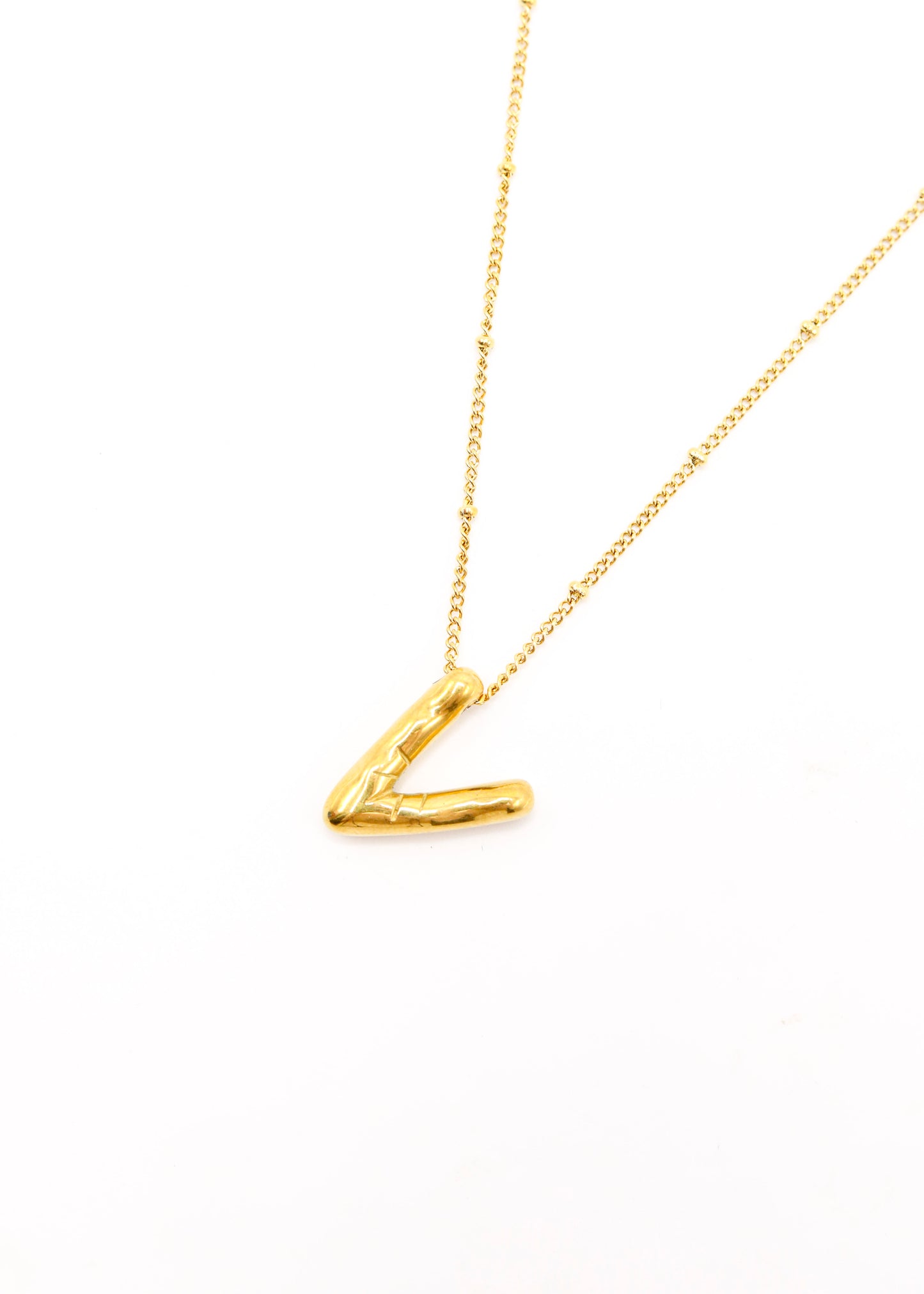 ATELIER CHAR.M - BUBBLE LETTER NECKLACE GOLD