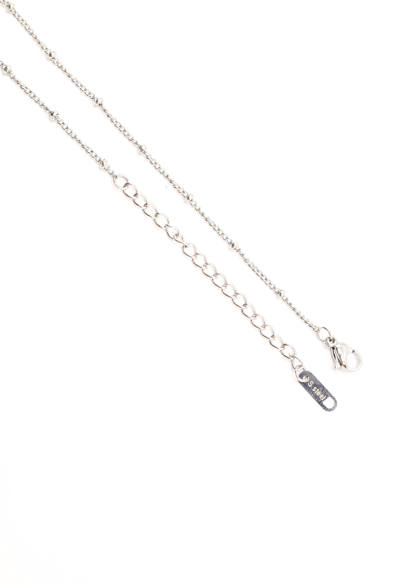 ATELIER CHAR.M - BUBBLE LETTER NECKLACE SILVER