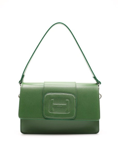 HOGAN - LEATHER HANDBAG GREEN