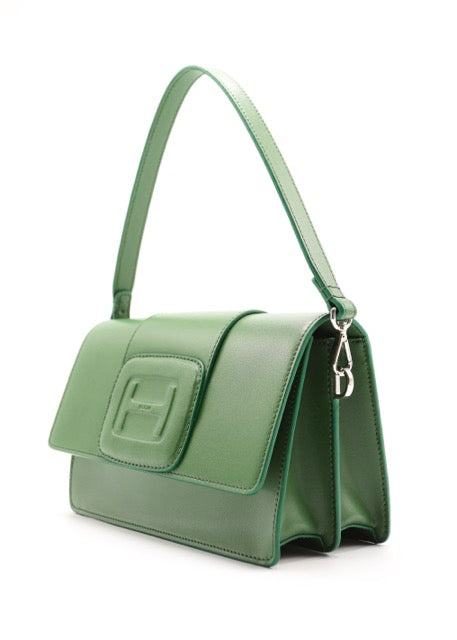 HOGAN - LEATHER HANDBAG GREEN