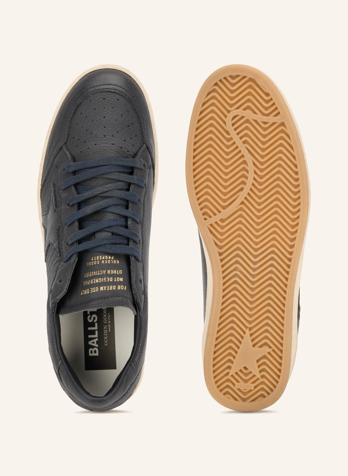 GOLDEN GOOSE - BALLSTAR LEATHER NAVY