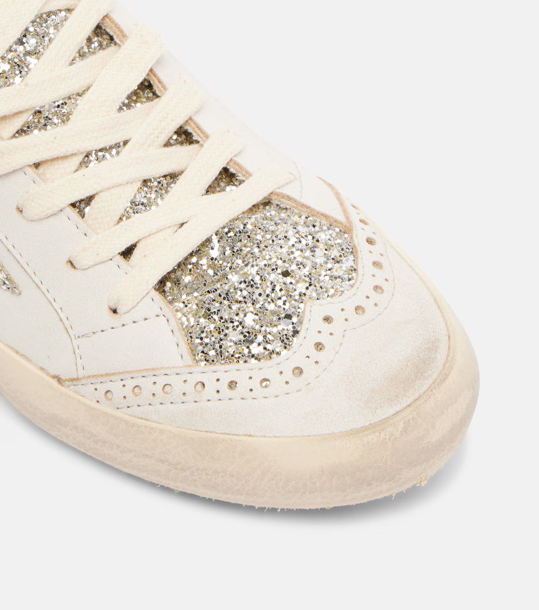 MID STAR+GLITTER+STAR SUEDE BEIGE/SILVER