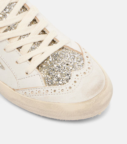 MID STAR+GLITTER+STAR SUEDE BEIGE/SILVER