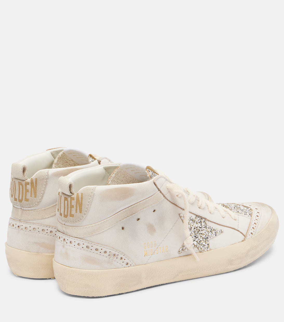 MID STAR+GLITTER+STAR SUEDE BEIGE/SILVER