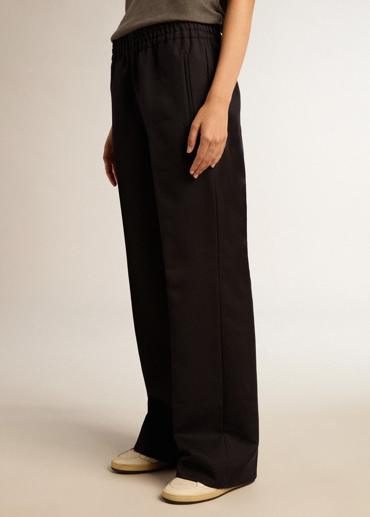 GOLDEN GOOSE - PANTS ELASTIK GABARDINE BLUE