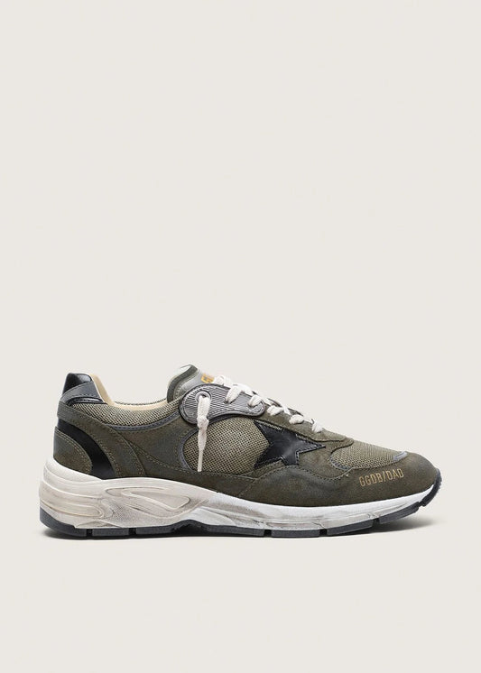 GOLDEN GOOSE - RUNNING DAD MESH SUEDE DENIM/GREY
