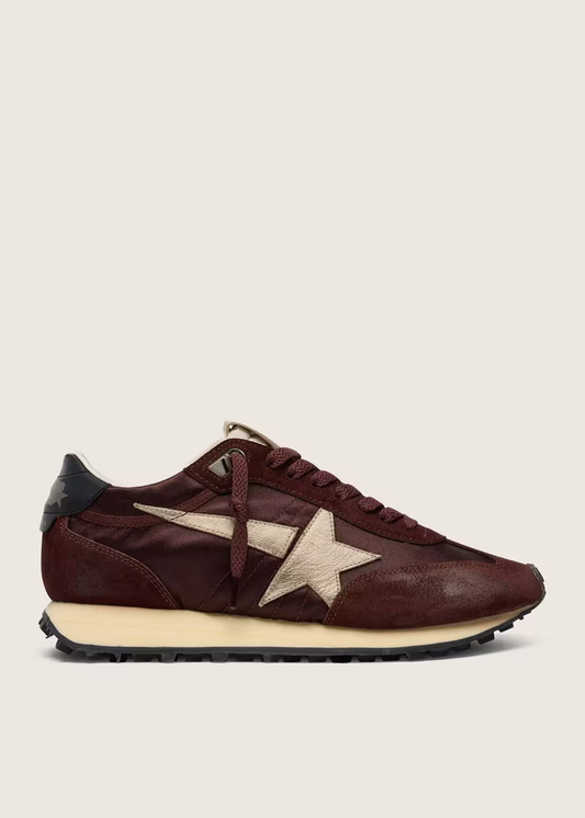 GOLDEN GOOSE - RUNNING MARATHON SATIN BROWN