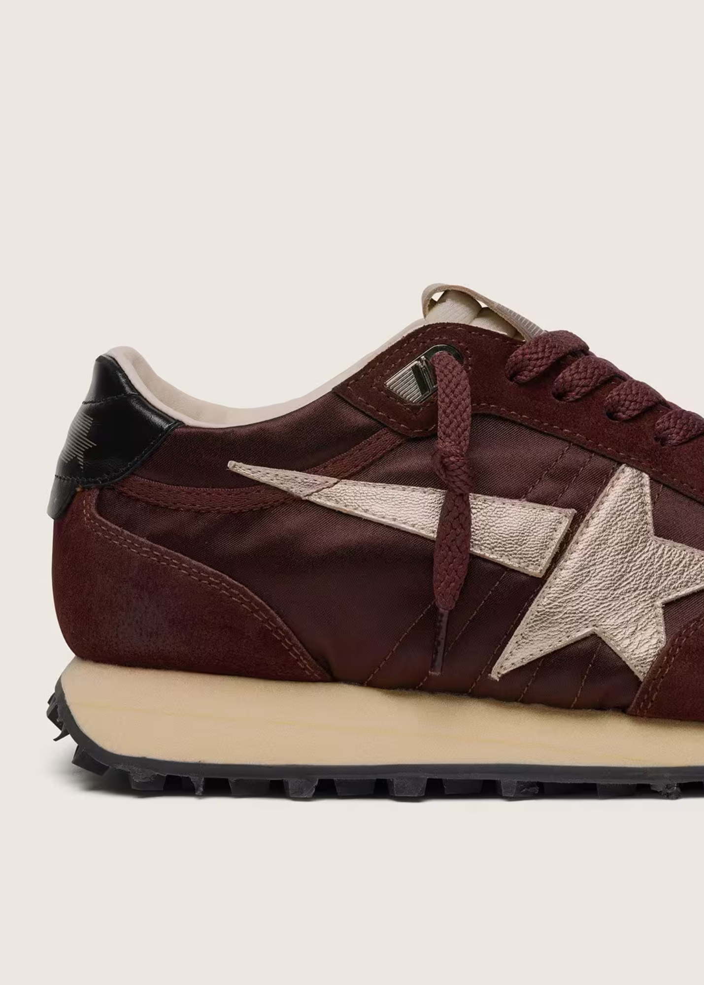 GOLDEN GOOSE - RUNNING MARATHON SATIN BROWN