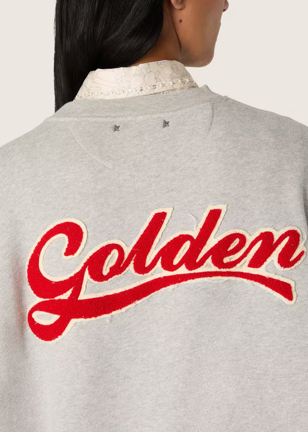 SWEATSHIRT OVERSIZED GARMENT GRIS MELANGE