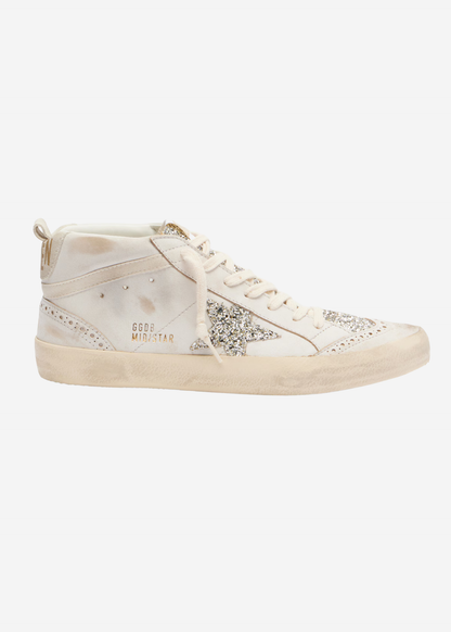 MID STAR+GLITTER+STAR SUEDE BEIGE/SILVER