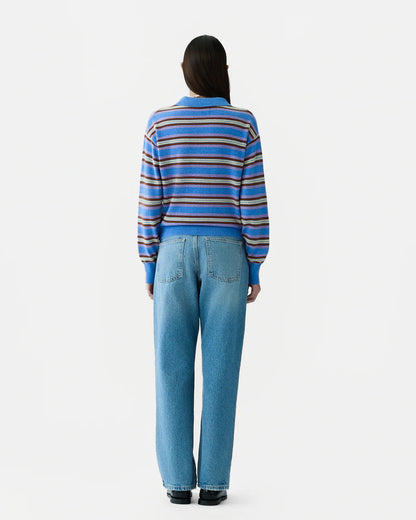 GUEST IN RESIDENCE - COLLEGIATE POLO STRIPE BLEU