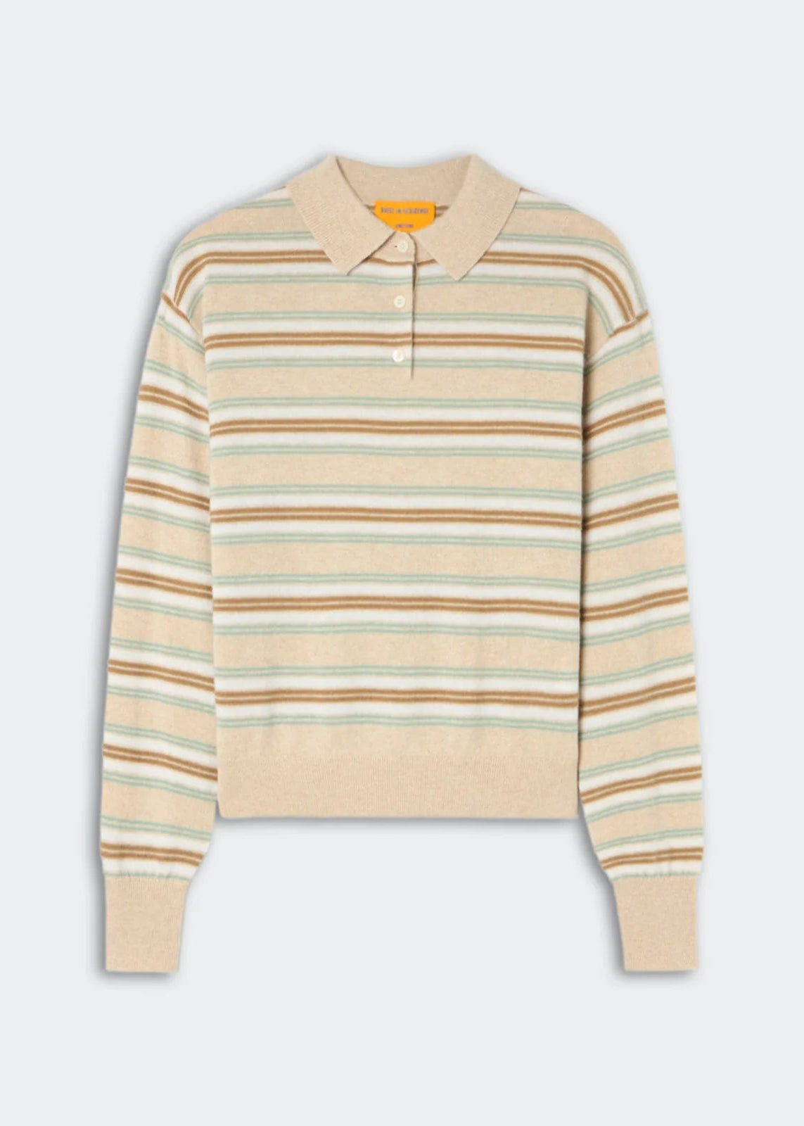 GUEST IN RESIDENCE - COLLEGIATE POLO STRIPE SANDCOMBO