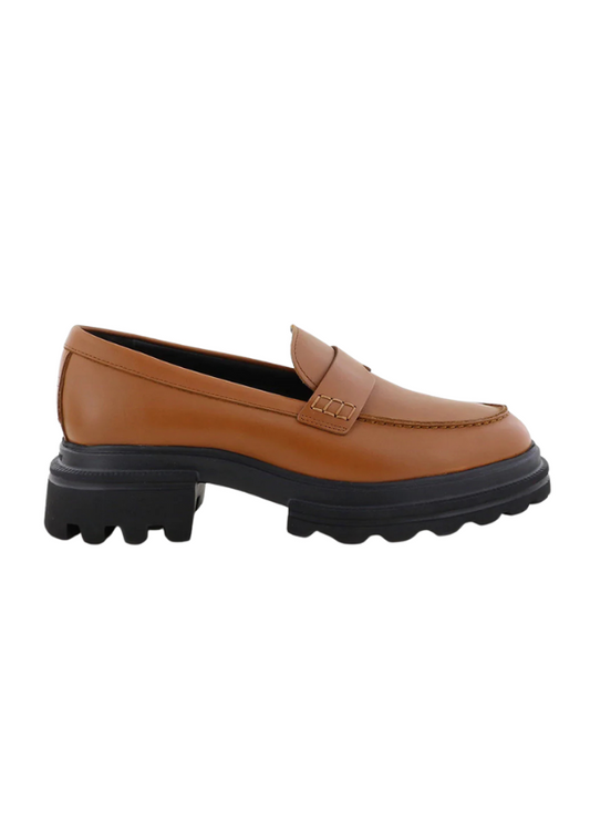 HOGAN - MOCASSIN PLATFORM BROWN