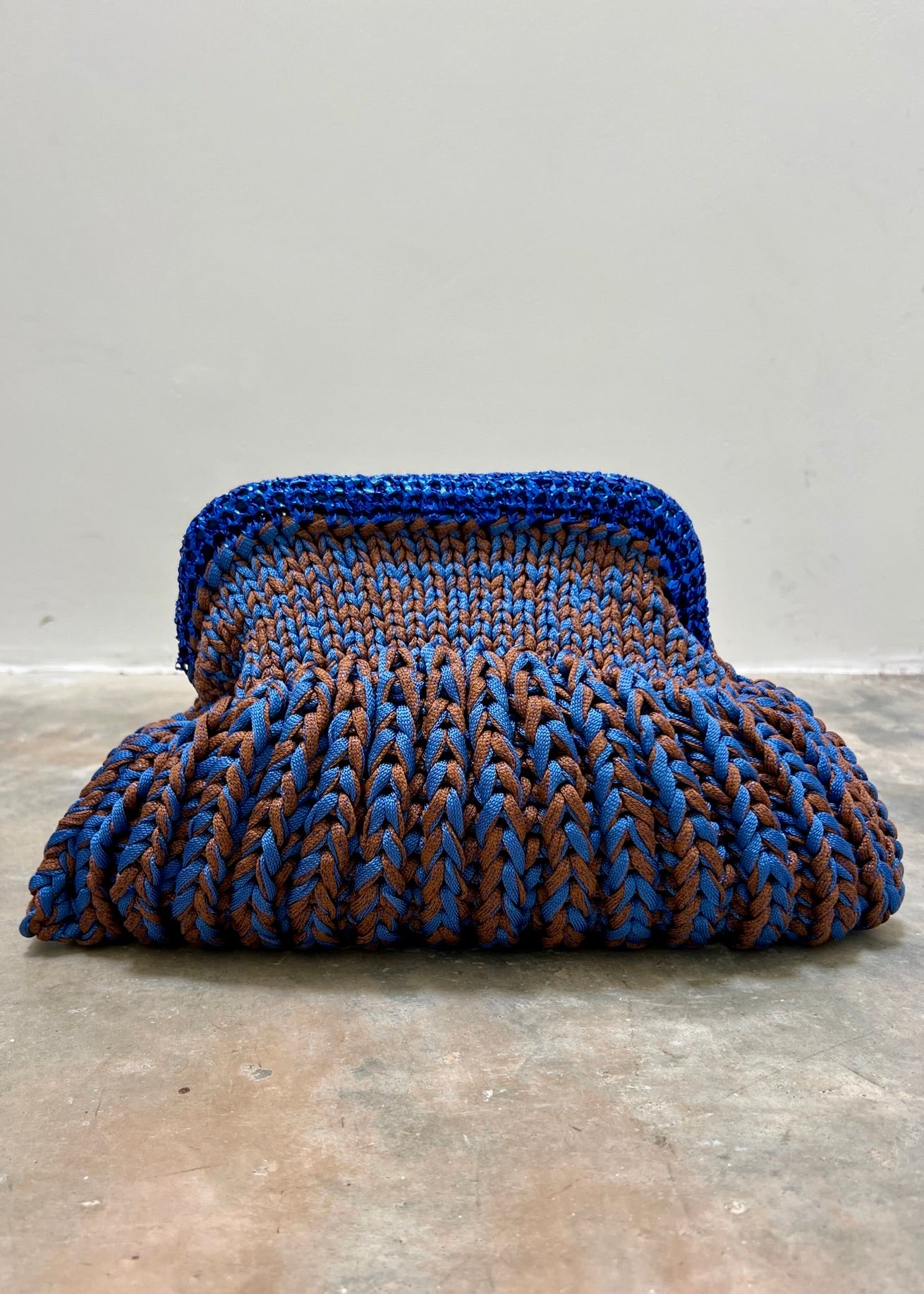 NADIA DAFRI - CLUTCH BROWN/ BLUE