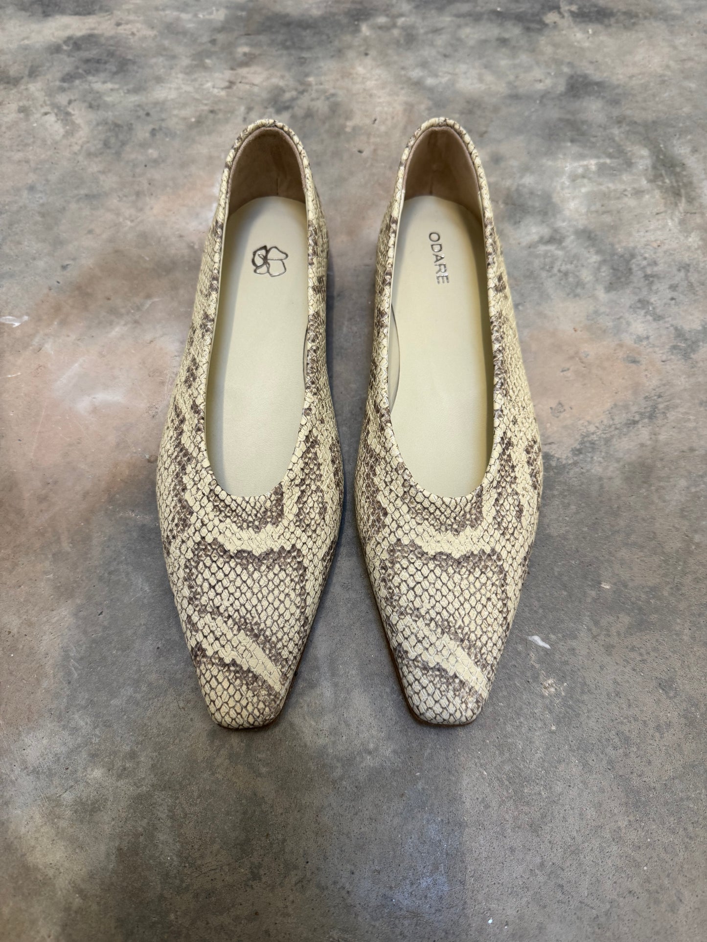 BILBAO BALLERINE SNAKE BEIGE