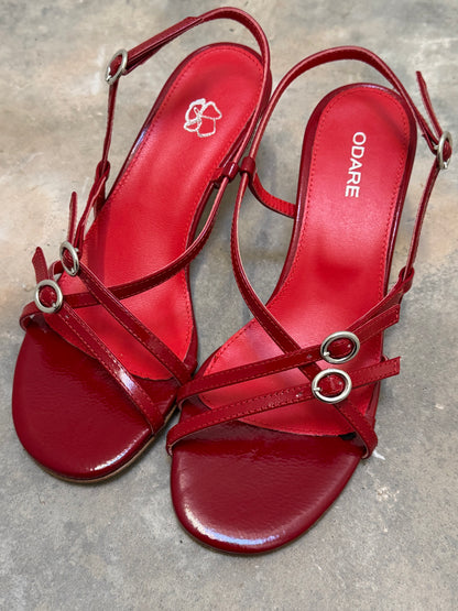 BLANCA SANDAAL GESP VERNIS ROSSO