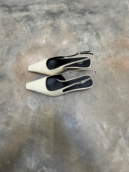 ANNA SLINGBACK VERNIS ECRU