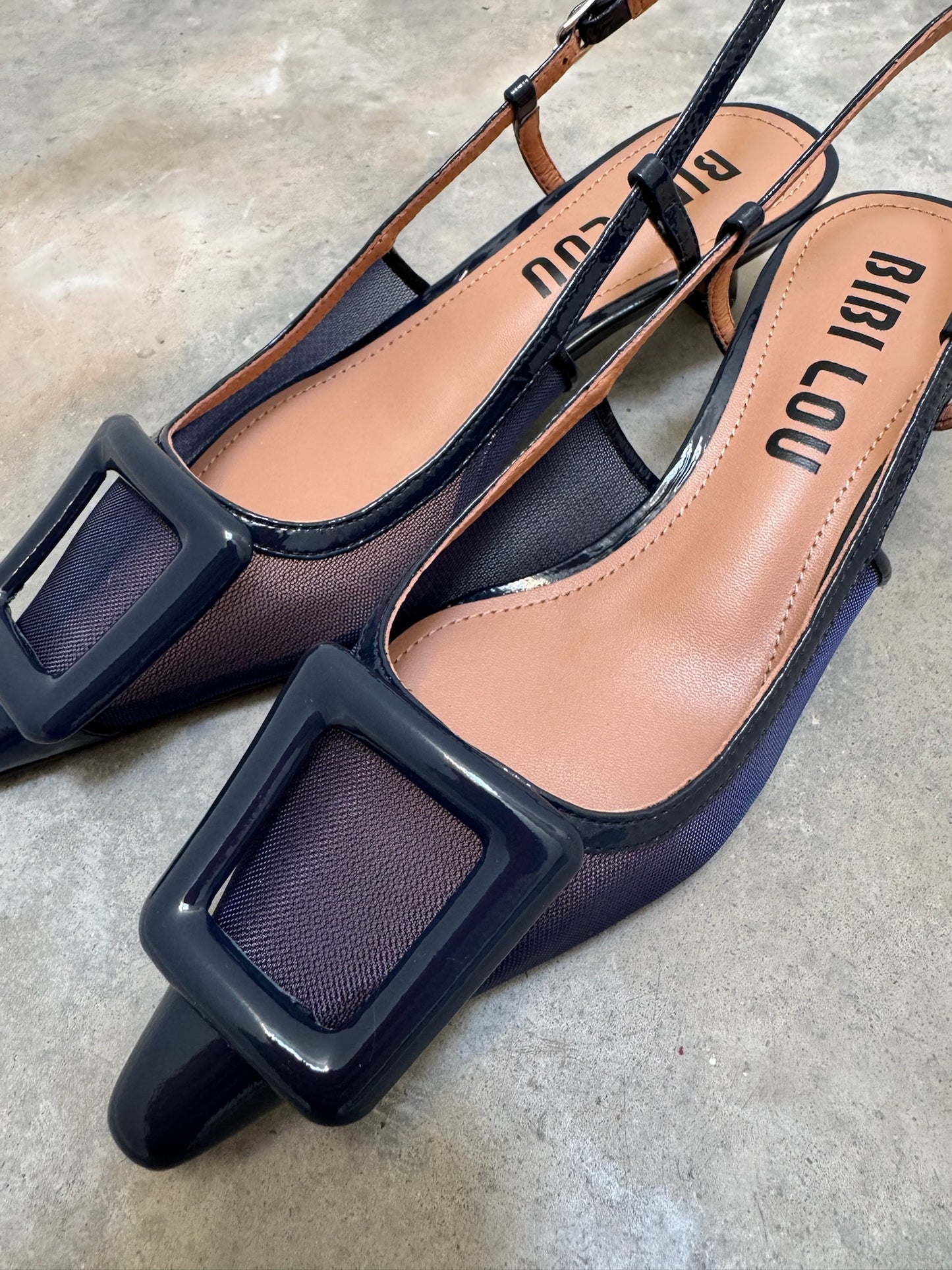 BIBI LOU - SLINGBACK BOUKLE MARINE