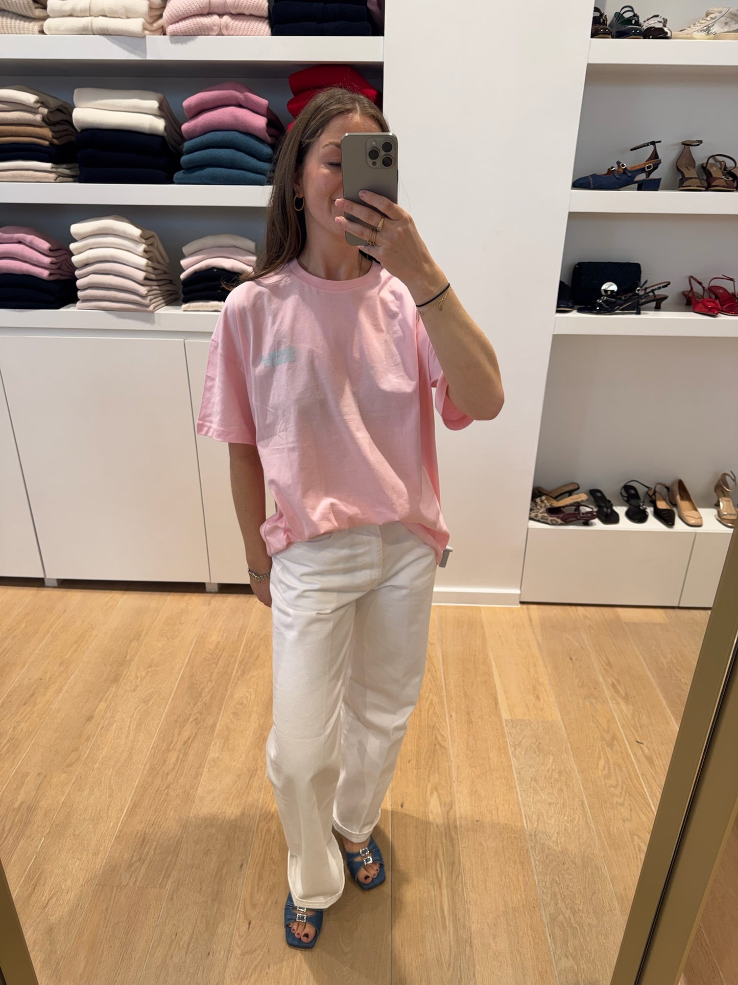 UNISEX TSHIRT PRINT PINK