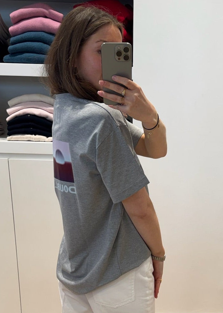 UNISEX TSHIRT PRINT GREY