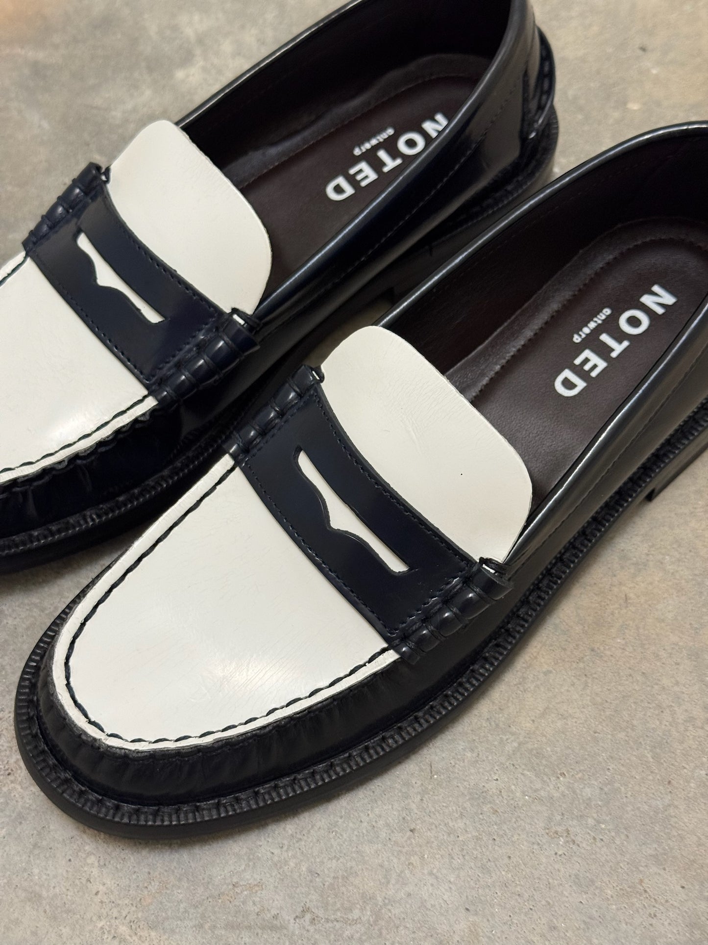 MOCCASIN BLEU/BLANC