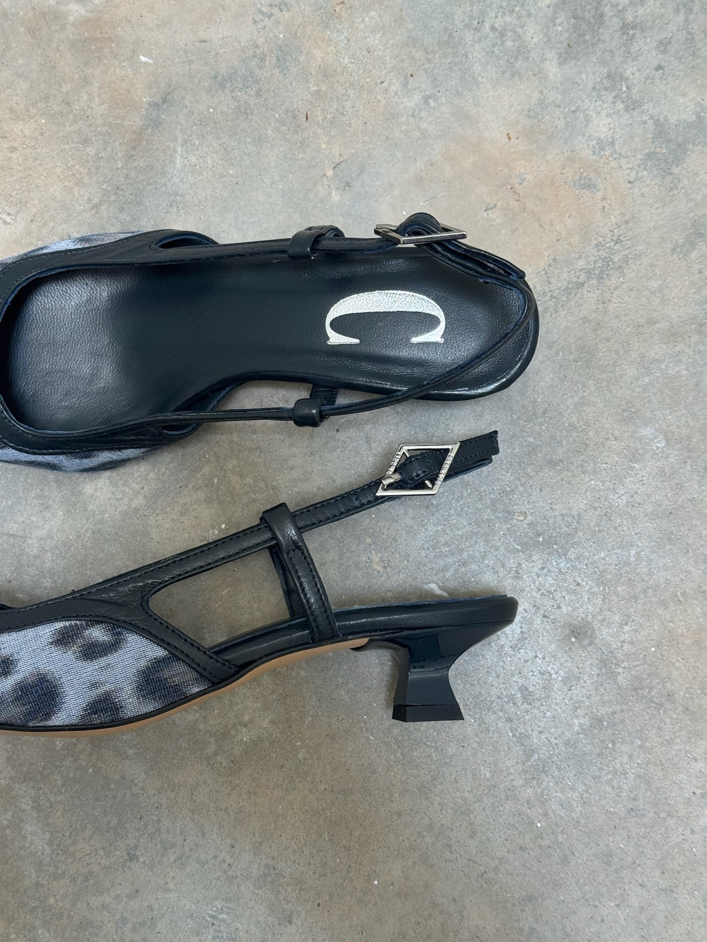 CARA ROSA - KATLEEN SLINGBACK LEOPARD JEANS