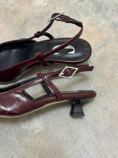 CARA ROSA - LAURA SLINGBACK BORDEAUX