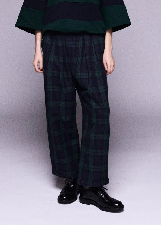 JOHNY - ANDRE PANTS GREEN/BLUE