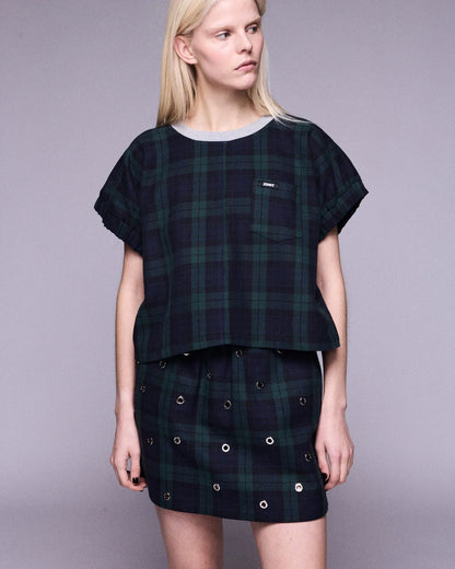 JUNO EYELES SKIRT GREEN/BLUE