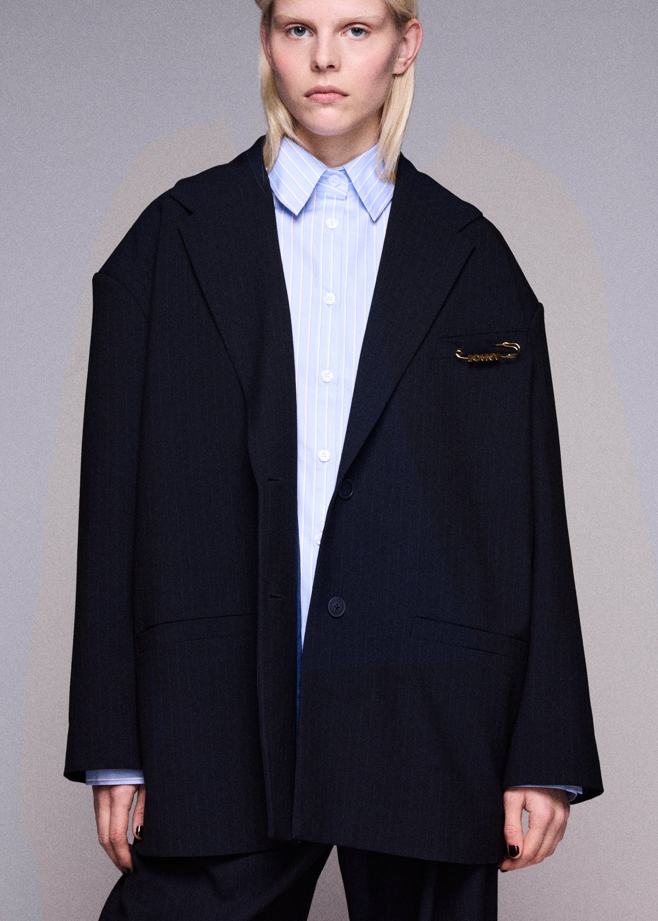 JOHNY - LOLA BLAZER PINSTRIPE NAVY