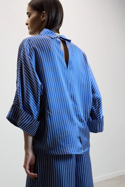 JOHNY - STELLA SHIRT STRIPE BLUE