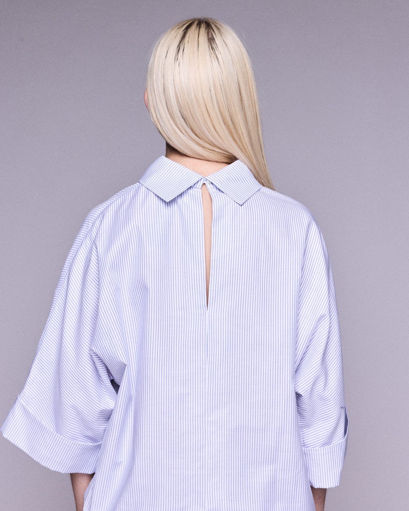 JOHNY - STELLA SHIRT STRIPE WH/BLUE
