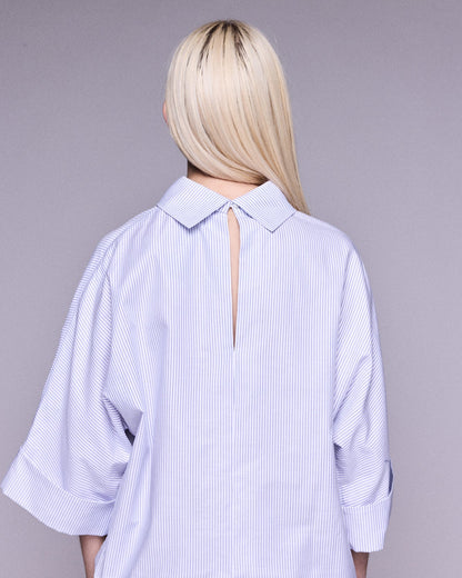 JOHNY - STELLA SHIRT STRIPE WH/BLUE