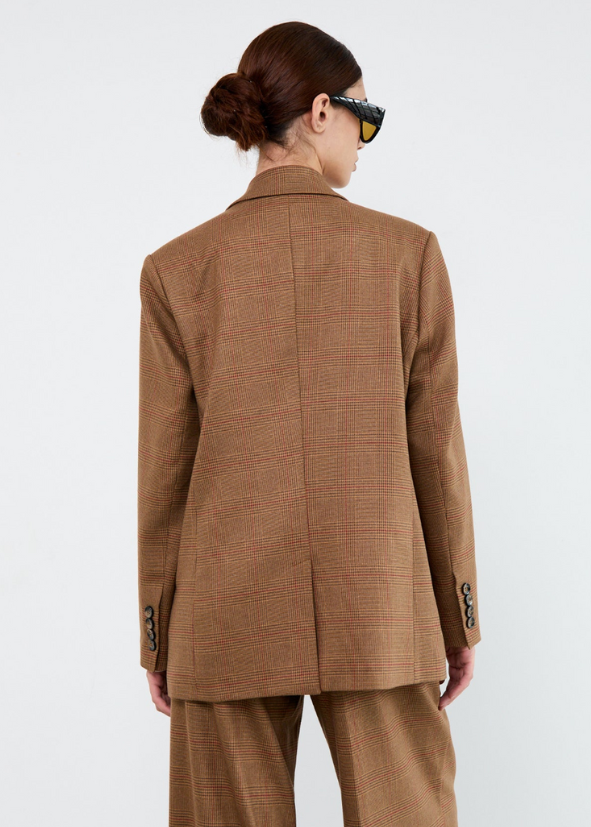 LIV THE LABEL - INDY BLAZER CAMEL PRINCE OF WALES