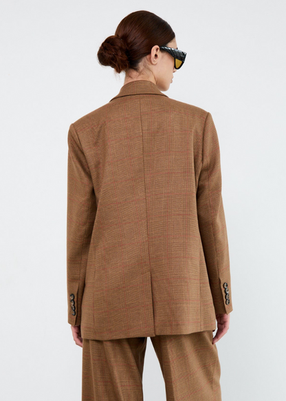 LIV THE LABEL - INDY BLAZER CAMEL PRINCE OF WALES