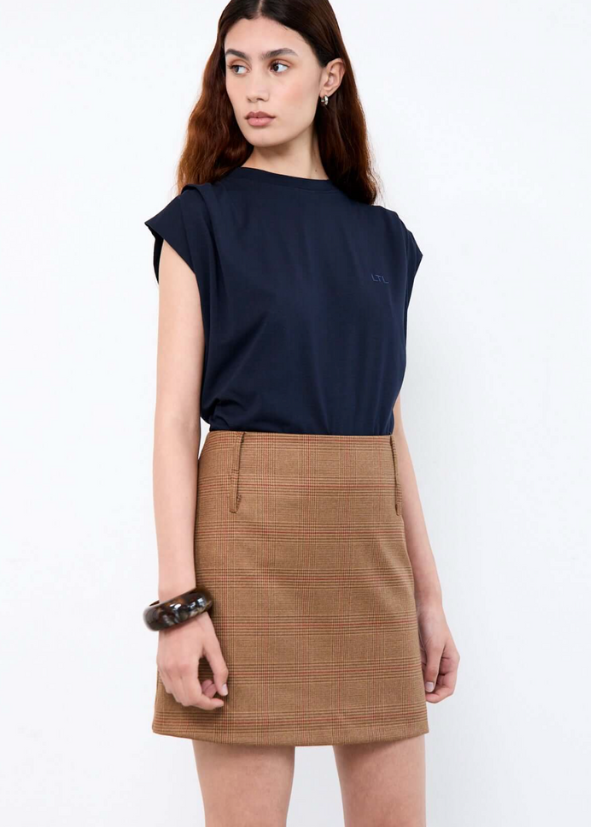 LIV THE LABEL - MAGGIE MINI SKIRT CAMEL
