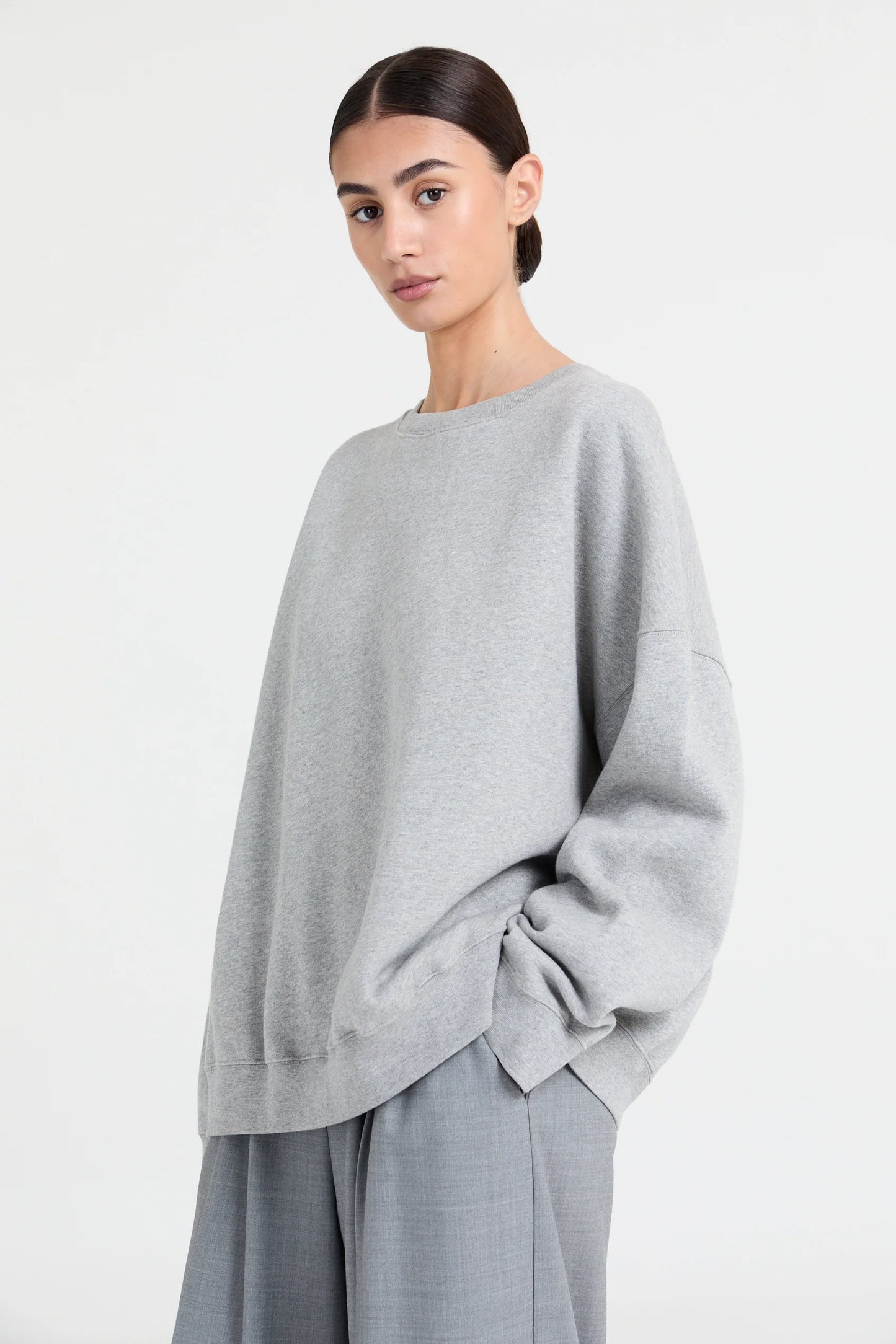 COOPER SWEATER TEXT GREY/NAVY